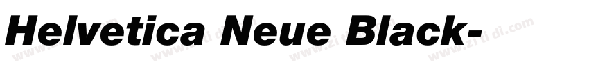 Helvetica Neue Black字体转换